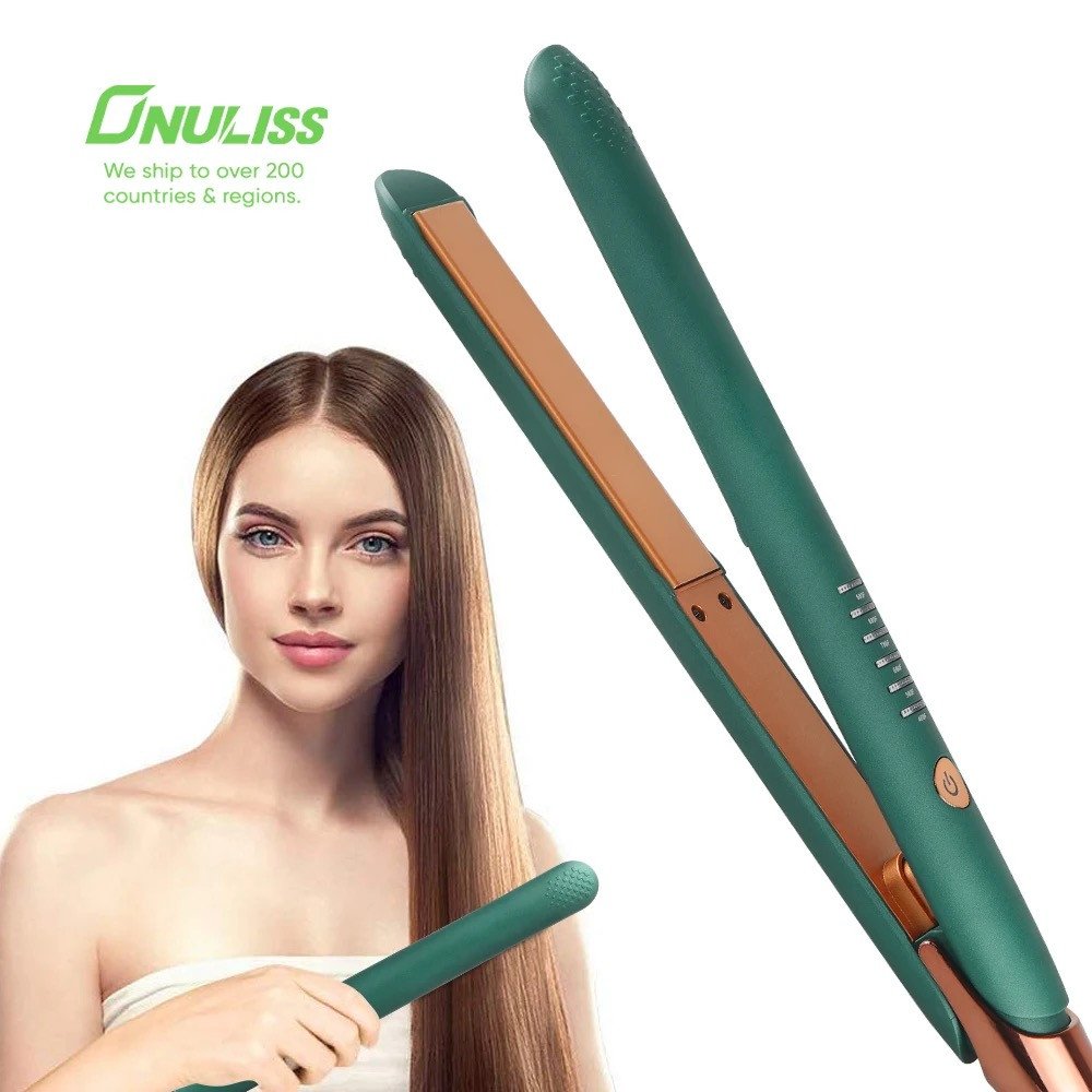 Lisseur Cheveux Plaques Flottantes du Céramique 120°C à 210 °C Thermostat digital LED S'éteint Automatiquement 1.8m.  Petit fer à lisser à chauffage rapide 10S.