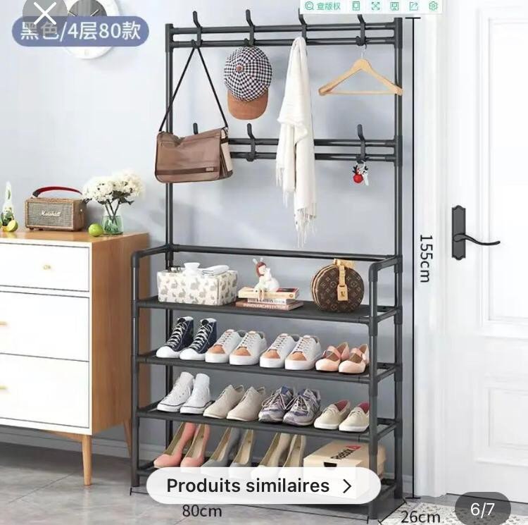 Support de chaussures et de chapeaux au sol pour la maison combinaison de chaussures et de chapeaux intégrée.